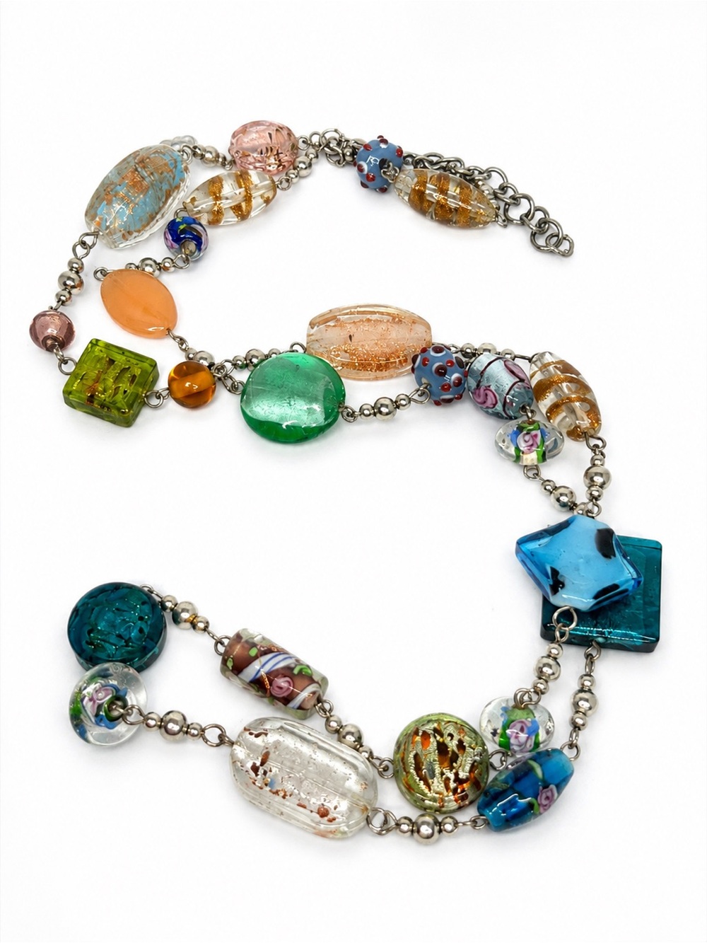 Premier Designs Multicolor Glass & Lampwork Bead Necklace